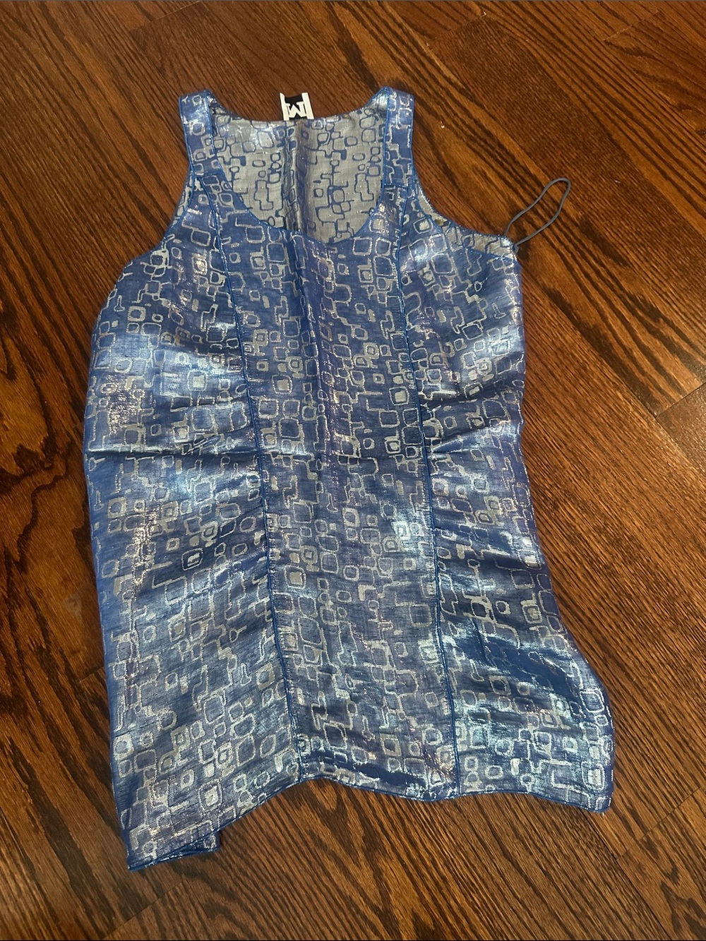 MISSONI Blue Geometric Shimmer Tank Top. All my listings $6 shipping.